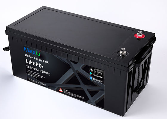 मरीन 24V 2560Wh 100Ah आरवी बैटरी लिथियम रिचार्जेबल बैटरी